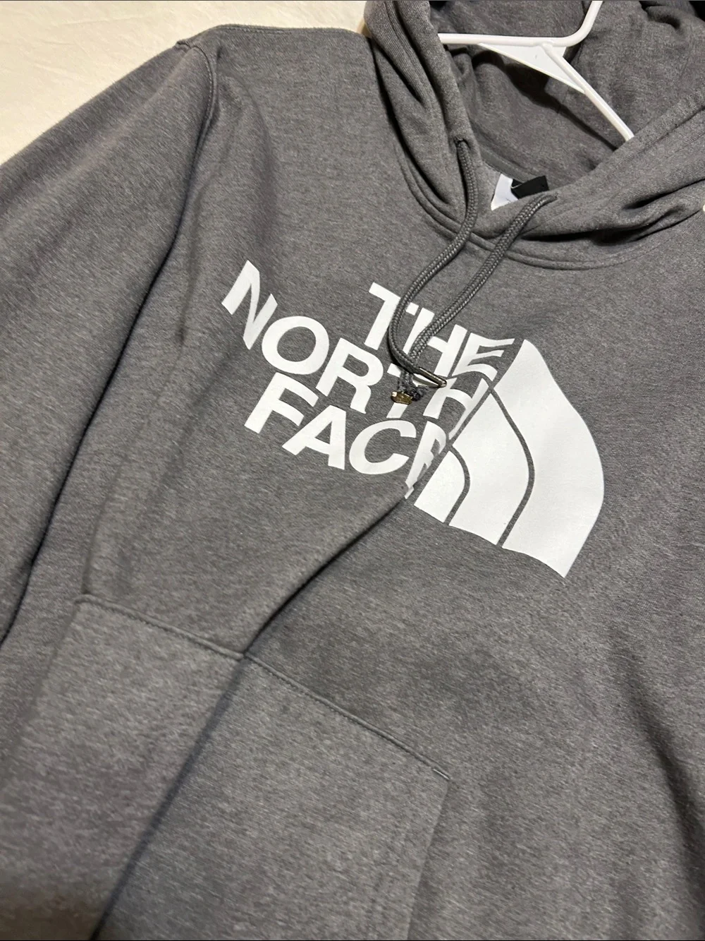 The North Face Heather Gray Logo Pullover Hoodie
